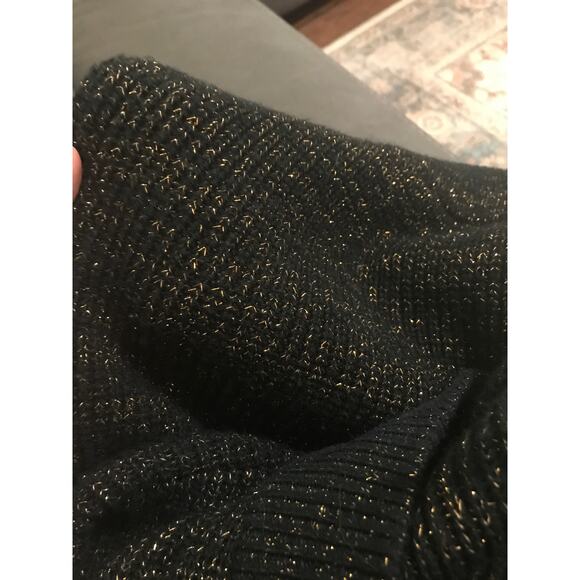 SML Sport v neck chunky sweater medium vintage metallic thread - Picture 5 of 5